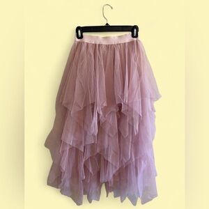 Dusty Pink Fairy Core Layered Tulle Skirt